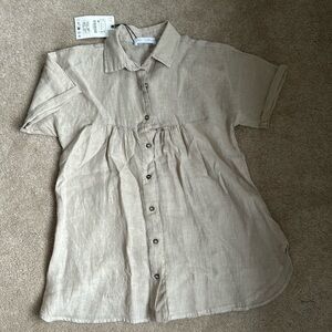 Zara Girls Linen a dress nwt